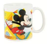 Tazza Mug Mickey Mouse Happy smiles Azzurro Rosso Ceramica 350 ml