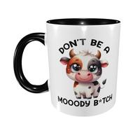 Tazza Mug Mucca Divertente, Non Essere Una Stronza Lunatica Multicolore Idee Regali Tazze Caffe E The Simpatica Regali per La Famiglia Tazza Divertente 11Oz