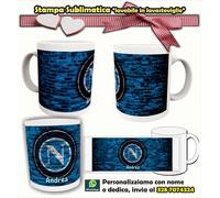 TAZZA MUG PERSONALIZZATA CON FOTO NOME DEDICA la mia squadra del cuore Napoli