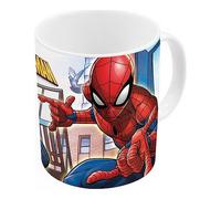 Tazza Mug Spider-Man Great power Azzurro Rosso Ceramica 350 ml
