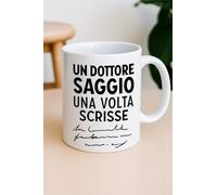 tazza Mug un dottore saggio una volta scrisse bianca simpatica divertente regalo dee Regali Originali amica collega fidanzata
