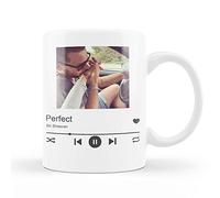tazza Musica Mug personalizzata con foto canzone preferita colazione Idea Regalo amore anniversario amicizia personaggi tv