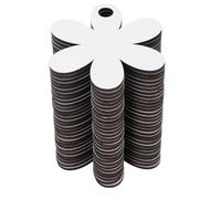 Tazza name piastra 30 pacchetto, tag Nome del bicchiere vuoto con forma di fiore MDF Topper Nome tag per 40 once di tazza personalizzata Decorazione personalizzata Artigianato