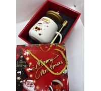 tazza natalizia 400 ml tappo cucchiaino babbo Natale Christmas confezione regalo