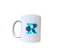 Tazza natalizia in ceramica con motivo natalizio con fiocchi di neve, perfetta per regali di festa, tazza con scritta "Merry Design", 330 ml, regalo per gli amanti della cioccolata calda, del tè e del