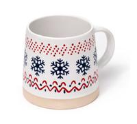Tazza natalizia in grès porcellanato - fiocco di neve