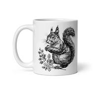 Tazza Natura Cervo Cinghiale Volpe Scrofa Cinghialetto Foresta Passeggiata Caccia Cacciatore Animali Campagna Tè Caffè Originale Tazza Regalo Collega Uomo Donna Naturalista Nonno Nonna (Scoiattolo)