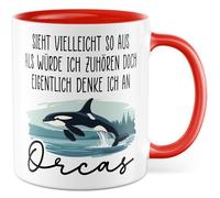 Tazza Orca regalo Sembra forse come se fossi come se io senti... Tazza da caffè, balene, mare, vacanze, immersioni, animali, amore degli animali, idea regalo Walliebe Ironia, gioco di parole, meme