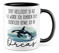 Tazza Orca regalo Sembra forse come se fossi come se io senti... Tazza da caffè, balene, mare, vacanze, immersioni, animali, amore degli animali, idea regalo Walliebe Ironia, gioco di parole, meme