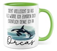Tazza Orca regalo Sembra forse come se fossi come se io senti... Tazza da caffè, balene, mare, vacanze, immersioni, animali, amore degli animali, idea regalo Walliebe Ironia, gioco di parole, meme