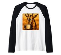 Tazza Oryx Grumpy Coffee Morning Humor Wildlife Tired Maglia con Maniche Raglan