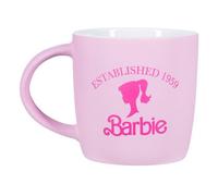 Paladone Tazza in ceramica con logo rosa con licenza ufficiale Barbie per acqua, tè freddo o caffè, bambola Barbie Mattel da collezione per fan del cinema, regalo da donna e decorazione da scrivania