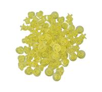 Tazza per allevamento di api da 100 pezzi in plastica dai colori vivaci per apicoltore (Gialla)