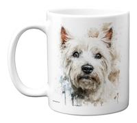 Tazza per amanti dei cani, tazza West Highland White Terrier, idea regalo per amici e familiari da parenti o proprietari di cani, divertente regalo di compleanno, tazza in ceramica lavabile in