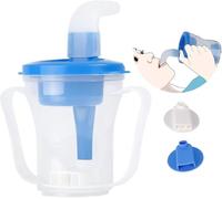 Tazza per bere con regolazione della disfagia per anziani con difficoltà a deglutire, previene il soffocamento, anti-goccia con cannuccia, eroga 5 cc o 10 cc di liquido ogni volta, non viene utilizzat