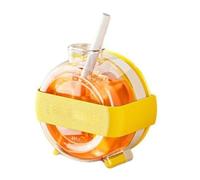 Tazza per cubetti di ghiaccio, borraccia isotermica portatile a prova di perdite, 300 ml, con cannuccia, stampi per caramelle per congelatore, bevande rinfrescanti estive pic-nic, spiaggia all'aperto