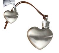 Tazza per da campeggio, bottiglia da campeggio a forma di cuore - Bottiglia in acciaio inossidabile - Fiaschetta da whisky tascabile in argento portatile per escursionismo, arrampicata, cacc