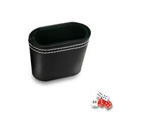 Tazza per dadi, Coppa per dadi in pelle silenziosa a doppio strato da 2, 8x1, 4 '', impilabile portatile per giochi di società Bar KTV Poker Liars