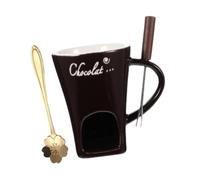 Tazza per fonduta di cioccolato fonduta e cioccolato fonduta per casa, anniversario, gelato, tazza da caffè, 11 x 8,3 cm