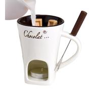 Tazza per fonduta di cioccolato, tazza in ceramica, set da immersione personale, resistente al calore, accessorio per dolci, ideale per preparare dolci e dolci, ideale per dessert, cioccolato