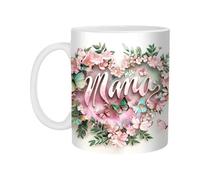 Tazza per la festa della mamma | Tazza in ceramica per la festa della mamma | Elegante motivo floreale apprezzamento tazza da tè per amanti del tè figlia figlio nuove mamme femmina