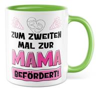 Tazza per la gravidanza regalo per la seconda volta alla mamma. Tazza da caffè incinta mamma papà ragazza ragazzo, idea regalo nascita genitori incinte tazza da caffè