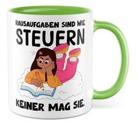 Tazza per la scuola, regalo per i compiti a casa sono come le tasse, nessuno mag sie., tazza da caffè insegnante, insegnante, studentessa, tasse, idea regalo, scuola, sarcasmo, ironia, meme, scritta