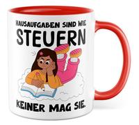 Tazza per la scuola, regalo per i compiti a casa sono come le tasse, nessuno mag sie., tazza da caffè insegnante, insegnante, studentessa, tasse, idea regalo, scuola, sarcasmo, ironia, meme, scritta