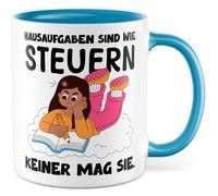 Tazza per la scuola, regalo per i compiti a casa sono come le tasse, nessuno mag sie., tazza da caffè insegnante, insegnante, studentessa, tasse, idea regalo, scuola, sarcasmo, ironia, meme, scritta