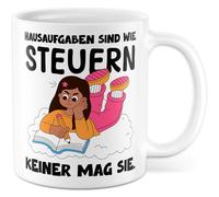 Tazza per la scuola, regalo per i compiti a casa sono come le tasse, nessuno mag sie., tazza da caffè insegnante, insegnante, studentessa, tasse, idea regalo, scuola, sarcasmo, ironia, meme, scritta
