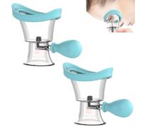 Tazza per lavaggio oculare, kit detergente per lavaggio oculare da 2 pezzi | Strumento manuale per tazza per la pulizia degli occhi con pressione dell'aria in silicone, trasparente con contenitore per