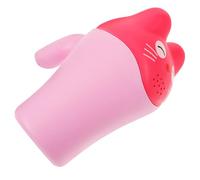 Tazza per Lavare i Chioma Rosa per Ragazzo Ragazza con Manico e Coperchio | PP Resistente, Forma a Cartone Animato, per Risciacquo in Doccia e Vasca, Accessorio Bagno