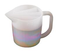 Tazza per miscelazione colori divisa, tazza divisa in silicone con manico | Tazza per miscelazione colori divisa da 500 ml | Con maniglia e contenitore riutilizzabile per versare la vernice a 4 per ma