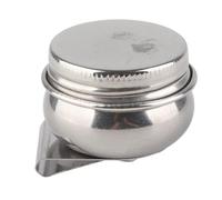 Tazza per pittura a olio da 2 pezzi, tazza per tavolozza a doppio mestolo in acciaio inossidabile con coperchio a vite Tavolozza per pittura in metallo per pittura acrilica o ad (F-332)