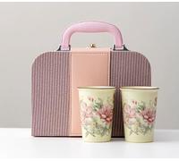 Tazza per ragazze, in ceramica di alta qualità, adatta per l'inaugurazione della casa, come regalo per fidanzate per compleanni, sposi o coppie, un paio di tazze come regalo (2 tazze gialle)