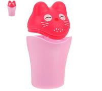 Tazza per Risciacquo Bagnetto per Ragazzo Ragazza, Rosa, in Pp, Cartoon | Pratica, Riempimento senza Aprire Coperchio, Facile da Impugnare, Uso per Shampoo e Gioco
