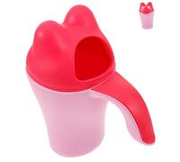 Tazza per Risciacquo Bagnetto Rosa in Pp con Manico per Ragazzo Ragazza | Pratica e Facile da Impugnare, Lavaggio dei Capelli e Bagnetto, Forma Cartoon Adorabile, Uso Quotidiano
