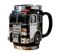 Tazza per salvataggio antincendio - per The Bravest Among Us, tazza da caffè 3D con camion dei pompieri, decorazione per cucina e scrivania, regalo unico pompiere