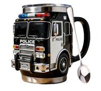 Tazza per salvataggio dei pompieri, realizzata a mano, per i più coraggiosi tra noi, con camion dei pompieri, tazza da caffè da pompiere, resistente per bevande calde e fredde, unica per vigili del