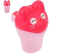 Tazza per Shampoo Ragazzo Ragazza Rosa in Pp con Manico, Lavaggio Chioma | Bagno e Doccia, Design Cartoon Adorabile, Facile da Impugnare, Riempimento senza Aprire Coperchio