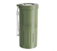 Tazza per snack adatta all'esterno, con due aree di stoccaggio, forma compatta, si adatta facilmente in borse, tasche o zaini, per stili di vita attivi (verde)