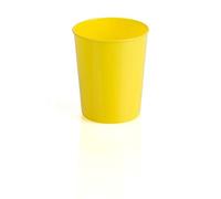 Tazza per spazzolini da denti, in plastica, per feste, in plastica, infrangibile, impilabile, riutilizzabile, per campeggio, barbecue, picnic e attività all'aperto, 250 ml, giallo classico