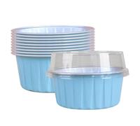 Tazza per torta in alluminio, Scatole da asporto con coperchi, Scatola da asporto usa e getta, Elegante tazza per torta in alluminio, Comoda conservazione degli alimenti da forno, Teglie rotonde per