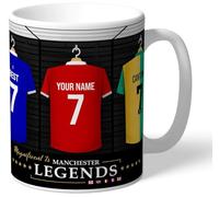 Tazza personalizzabile con le leggende del Manchester degli anni 7 per tifosi di calcio, regalo di Natale o compleanno