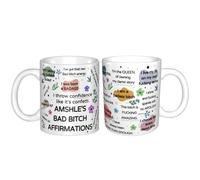Tazza personalizzata Bad Bitch Affirmations Tazza personalizzata Bad Bitch Energy con citazioni e affermazioni positive e potenzianti per le donne Bad Bitch Tazza per amici, migliore amico regalo