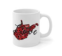 Tazza Personalizzata Bonding My True Love West Virginia Tazza Bicchiere | Compleanno 2 Pezzi TDivertente Coppe Simpatico Tazza per Tè o Caffè Natale Insegnante