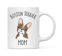 Tazza Personalizzata Brown Brindle City Terrier Dog Mom Tazza con Scritta | Mestieri 2 pezzi/330 ml Divertente Tazza Colazione Simpatico Tazzine Caffe Fratello Amica