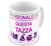Tazza Personalizzata colazione con Foto, Logo, Testo o Immagini|Decidi tu Cosa Stampare|Mug divertente, gadget idea regalo per Compleanni, Laurea, Feste, Natale. 325ml