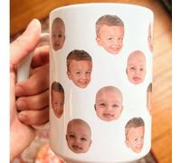Tazza personalizzata con foto - Tazza personalizzata con il volto dei tuoi cari (1/2/4 pezzi) - Regalo perfetto per famiglia, amici, fidanzato/a - Dono unico per la Festa del Papà, della Mamma, Natale