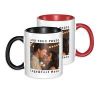 Tazza personalizzata con immagini, Tazza da caffè personalizzata con foto testo volto per regalo di di compleanno, personalizzabile per uomini e donne-11 oz